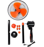 Напольный вентилятор Domotec MS-1619 40 см stand fan 16" дюймов 40W оранжевый Домотек Orange на телескопической ножке с поворотом и наклоном
