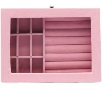Компактна скринька органайзер Velvet Storage Box для зберігання прикрас, ювелірних виробів, Футляр рожева Пастила для біжутерії з замочком рожева