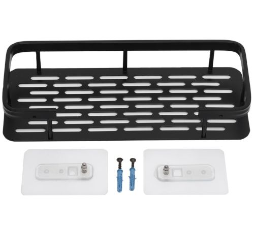 Настенная прямая полка в ванную Storage Rack AND197, Навесной органайзер 30х13х5.5см держатель для ванной XL-915 под косметические принадлежности на стену
