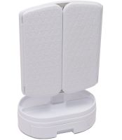 Настільне потрійне дзеркало Led Lighted WX-810 з підсвічуванням і органайзером для зберігання косметики, косметичне акумуляторне дзеркало зі збільшенням