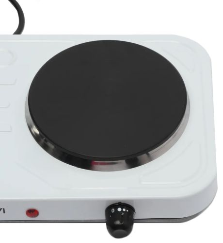 Настольная электроплита Hot Plate Electric Cooking JX-2020A 2000W на 2 конфорки диск Двухконфорочная электрическая плита с термостатом на 5 положений