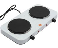 Настольная электроплита Hot Plate Electric Cooking JX-2020A 2000W на 2 конфорки диск Двухконфорочная электрическая плита с термостатом на 5 положений