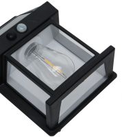 Вуличний настінний світильник Coba Solar Wall Lamp HW-666 - 1W на сонячній батареї, акумуляторна фасадна лампа з датчиком руху KT-666