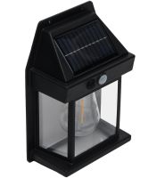 Вуличний настінний світильник Coba Solar Wall Lamp HW-666 - 1W на сонячній батареї, акумуляторна фасадна лампа з датчиком руху KT-666