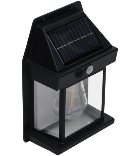 Вуличний настінний світильник Coba Solar Wall Lamp HW-666 - 1W на сонячній батареї, акумуляторна фасадна лампа з датчиком руху KT-666