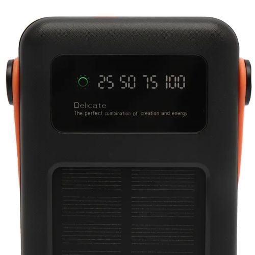 Портативний зарядний пристрій Power Bank Voltronic YM635DX 30000mAh з сонячною панеллю і ліхтариком Solar зовнішній акумулятор повербанк для зарядки