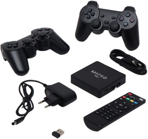 Ігрова відео TV приставка Game M8pro Mini PS1 Android 12.1 2GB / 64GB з двома джойстиками, Dendy, SEGA HDMI консоль до телевізора 64Гб 10000 ігор
