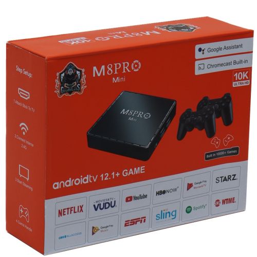Ігрова відео TV приставка Game M8pro Mini PS1 Android 12.1 2GB / 64GB з двома джойстиками, Dendy, SEGA HDMI консоль до телевізора 64Гб 10000 ігор