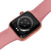 Наручний Смарт годинник Smart Watch T500 Спортивні з мікрофоном тонометром IP67 Aluminium 44mm Розумні годинник з функцією фітнесу та здоров'я рожеві