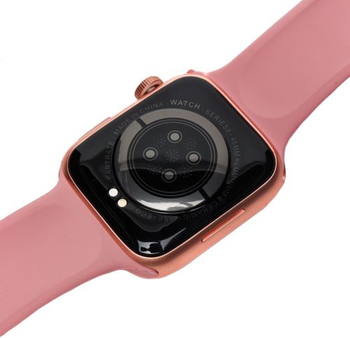 Наручний Смарт годинник Smart Watch T500 Спортивні з мікрофоном тонометром IP67 Aluminium 44mm Розумні годинник з функцією фітнесу та здоров'я рожеві