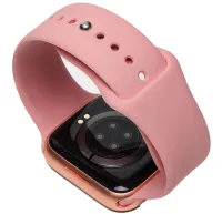 Наручний Смарт годинник Smart Watch T500 Спортивні з мікрофоном тонометром IP67 Aluminium 44mm Розумні годинник з функцією фітнесу та здоров'я рожеві