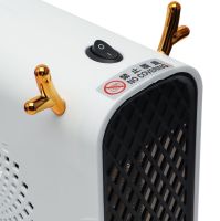 Напольный спиральный обогреватель тепловентилятор Voltronic JIEBO-N8 500W с рожками оленя, Переносной настольный электрообогреватель Deer Белый