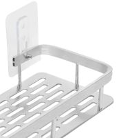 Настенная прямая полка в ванную Storage Rack AND144 для принадлежностей, Навесной органайзер 30х13х5.5см держатель для ванной на стену Белая