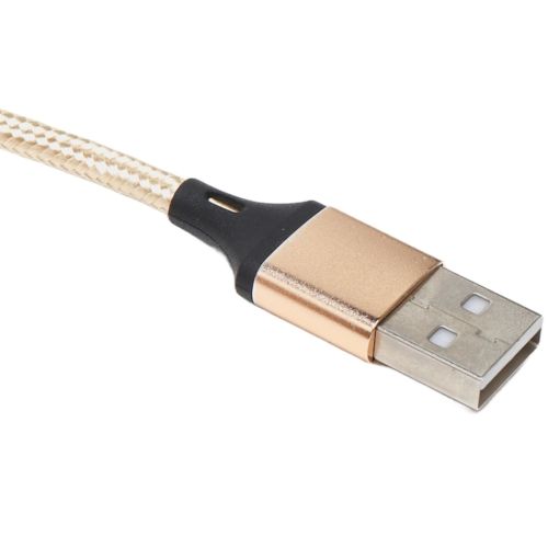 Потрійний зарядний USB кабель Proda Azeada Cavalry PD-B92th 3в1 Micro-USB, Type-C, Lightning для зарядки телефону 1.5 м, Зарядка шнур 2.4 А Золотий