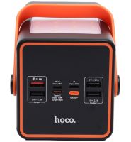 Портативний зарядний пристрій Power Bank HOCO J107 90000 mAh 22.5W з ліхтариком Зовнішній акумулятора повербанк Хоко 4USB 1TYPE-C для зарядки Чорний