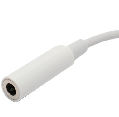 Універсальний кабель аудіо перехідник для навушників Lightning на 3.5 mm Aux Headphone Adapter J-002, Адаптер USB-C для телефону IPhone Білий