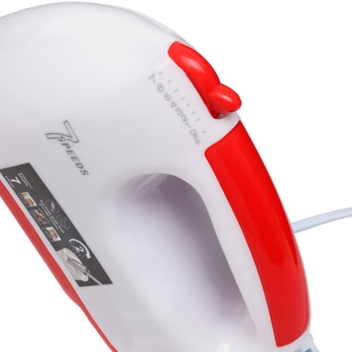 Ручний кухонний міксер Domotec R-6633W 260W для замішування і збивання тіста з 2 видами насадок, тістоміс Домотек R. 6633w 7 швидкостей від мережі