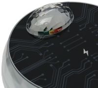Настільна смарт колонка проектор RGB Starry Sky BT-2203 з диско кулею і бездротовою зарядкою акумуляторний Bluetooth нічник з підсвічуванням ZQS2226