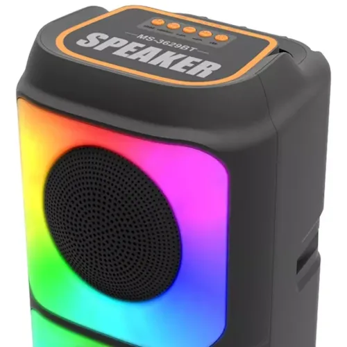Акумуляторна колонка динамік Bluetooth SPEAKER MS-3629BT з RGB LED підсвічуванням бездротова акустична блютуз система E4109 FM AUX від акумулятора