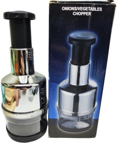 Ручний прес подрібнювач Onion Vegetable Food Chopper SF-462 для подрібнення цибулі та часнику з кришкою, Чеснокодавка чоппер з нержавіючої сталі