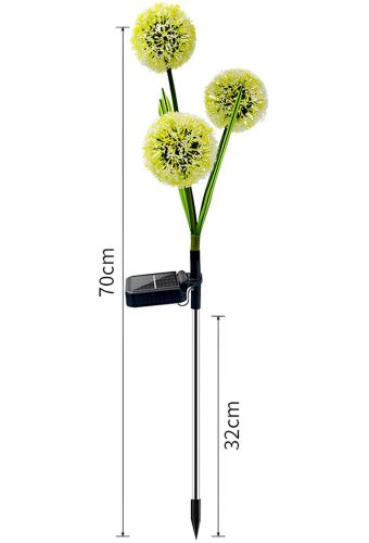 Садовий ДЕКОРАТИВНИЙ ЛІХТАР кульбаби LED Flower Solar Led Light 70 см водонепроникний вуличний rgb світильник на сонячній батареї для саду