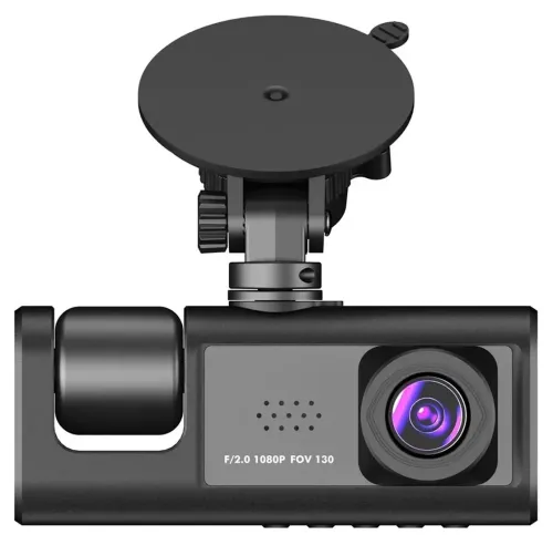 Автомобільний відеореєстратор BLACK BOX P09 1080P HD з дисплеєм на 3 камери з детектором руху, авторегістратор 3 об'єктива з нічним баченням