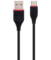Кабель для зарядного пристрою Borofone BX17 USB Type-C 3A 1м для заряджання та передавання даних телефона, зарядка шнур 100 см для смартфона Чорна