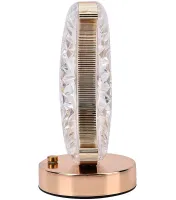 Настільна лампа-нічник Circle Table Light PC-8217 сенсорний нічник коло, світлодіодна лампа світильник із кристалами на акриловій підставці 3 режими