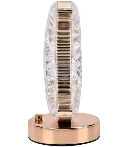 Настільна лампа-нічник Circle Table Light PC-8217 сенсорний нічник коло, світлодіодна лампа світильник із кристалами на акриловій підставці 3 режими