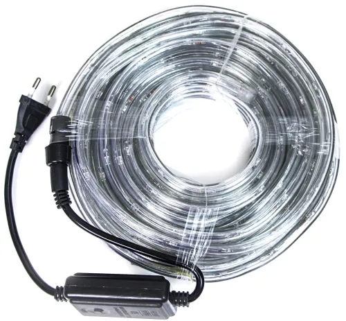 Светодиодная гибкая гирлянда Дюралайт Rope Lights G-38 10 м уличная и внутренняя цветная LED гирлянда с RGB контролером от сети Multicolor 3528