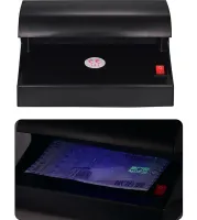 Ультрафиолетовый автоматический детектор валют Money Detector AD-118AB AC-220v, УФ лампа для быстро проверки денег купюр работающий от сети Черный