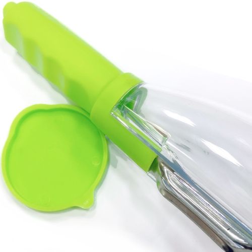 Ручная овощечистка Peeler с контейнером для очисток, вертикальный кухонный нож для чистки и удаления кожуры с овощей и фруктов для кухни 20х5.5 см