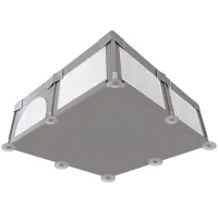 Детский игровой манеж Harmony Comfort HRM-1218 120х180 см игровая зона с москитной сеткой для детских игр, сухой складной бассейн для малышей Серый 