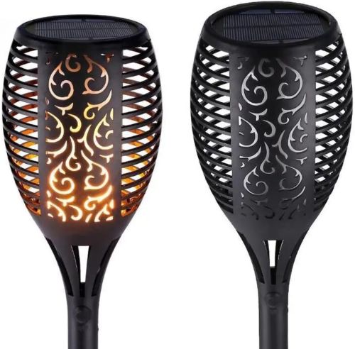 Садовий ліхтар з ефектом полум'я Solar Flame Led Light XF-6017 52 см водонепроникний вуличний LED світильник факел на сонячній батареї XF6017