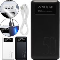 Зарядний пристрій УМБ Power Bank Viaking 50000 mAh smart-quality N7 3USB з ліхтариком , Портативна батарея повербанк зовнішній акумулятор YM-500