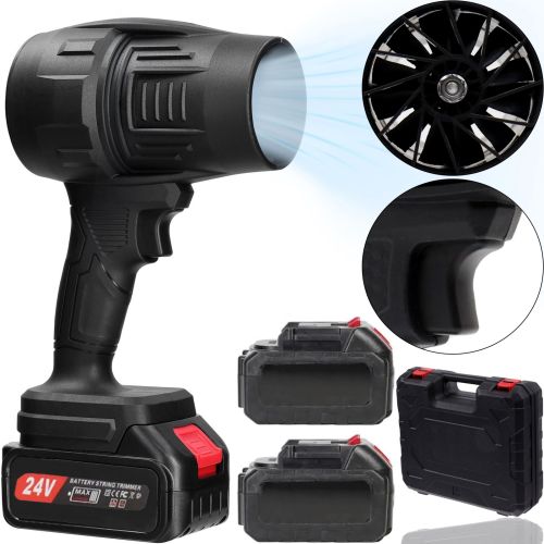 Аккумуляторная воздуходувка фен Blower ETP LD18-21V для уборки снега и листьев с 2 аккумуляторами, Беспроводная дуйка для удаления пыли Черная
