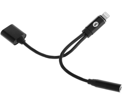 Переходник Lightning to Headphone Jack Adapter MY026 аудио адаптер 3.5mm разветвитель на 2 порта для подключения зарядки и наушников к телефону