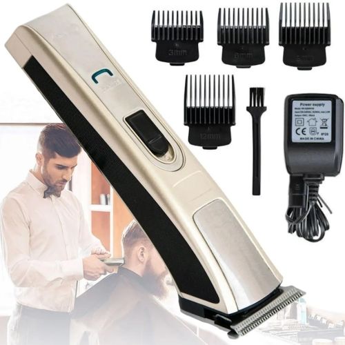 Беспроводная аккумуляторная машинка Gemei GM-657 3W для стрижки волос, Аккумуляторный триммер бритва для окантовки бороды и усов Gemmy Золотистый