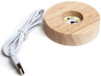 Кришталева куля-нічник Сатурн 3D Creative Visualization Lamp M-8062S світлодіодний LED нічник, Скляна куля світильник на акумуляторі від USB 