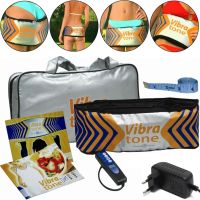 Масажний пояс для схуднення Vibra Tone 12W електричний пояс-масажер для живота, боків і стегон, антицелюлітний вібромасажер з пультом управління