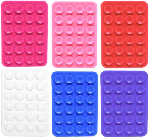Тримач ліппер для телефона на присосках Sticker Side Silicone 8х5.5 см двосторонній силіконовий чохол, 24 присоски для смартфона Octobuddy