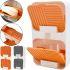 Настінний органайзер для мила Flip Lid Drain Soap Box на 2 відсіки з відкидними кришками, Подвійна навісна мильниця зі зливом на стіну у ванну