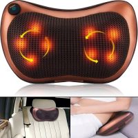 Масажна подушка з інфрачервоним підігрівом Massage Pillow QY-8028, роликовий масажер для спини і шиї