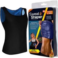 Женская утягивающая майка Sweat Shaper Women's для похудения с эффектом сауны, Майка сауна для занятия спортом для женщин M/L XL/XXL Черная
