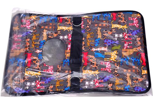 Складная переноска для домашних животных For Friends S раскладная сумка для переноски кошек и собак с вентиляцией и ремнем на плече 36х22х16 см