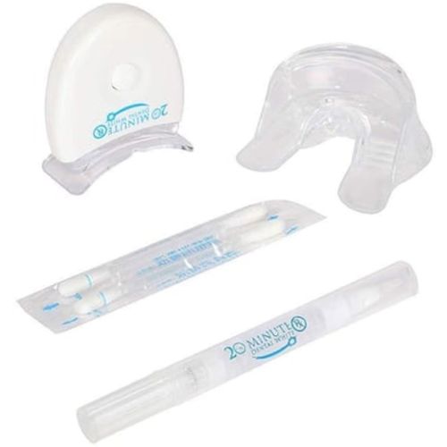 Зубна щітка капа 20 Minute Dental White для відбілювання зубів, Комплект відбілювач для догляду за порожниною рота з УФ підсвічуванням від батарейок