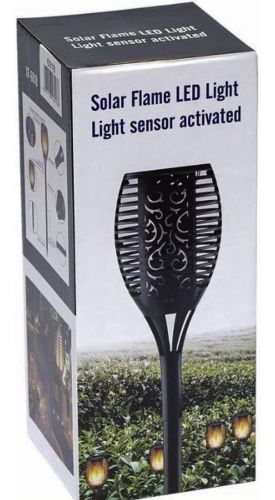 Садовий ліхтар з ефектом полум'я Solar Flame Led Light XF-6017 52 см водонепроникний вуличний LED світильник факел на сонячній батареї XF6017