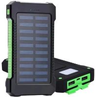 Портативний зарядний батарея Power Bank Solar JS-809 50000 mAh з сонячною панеллю і ліхтариком, зовнішній акумулятор повербанк для зарядки USB 2.1 A