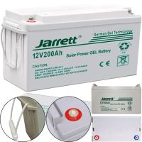 Універсальний гелевий акумулятор Jarrett GEL 12V 200AH для котла і сонячних панелей, акумуляторна батарея 12В 200Ач для систем електроживлення
