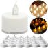Набор светодиодных горящих свечей Flameless Tealight 24 штуки LED свеча с имитацией пламени и подсветкой на батарейках для освещения Белые